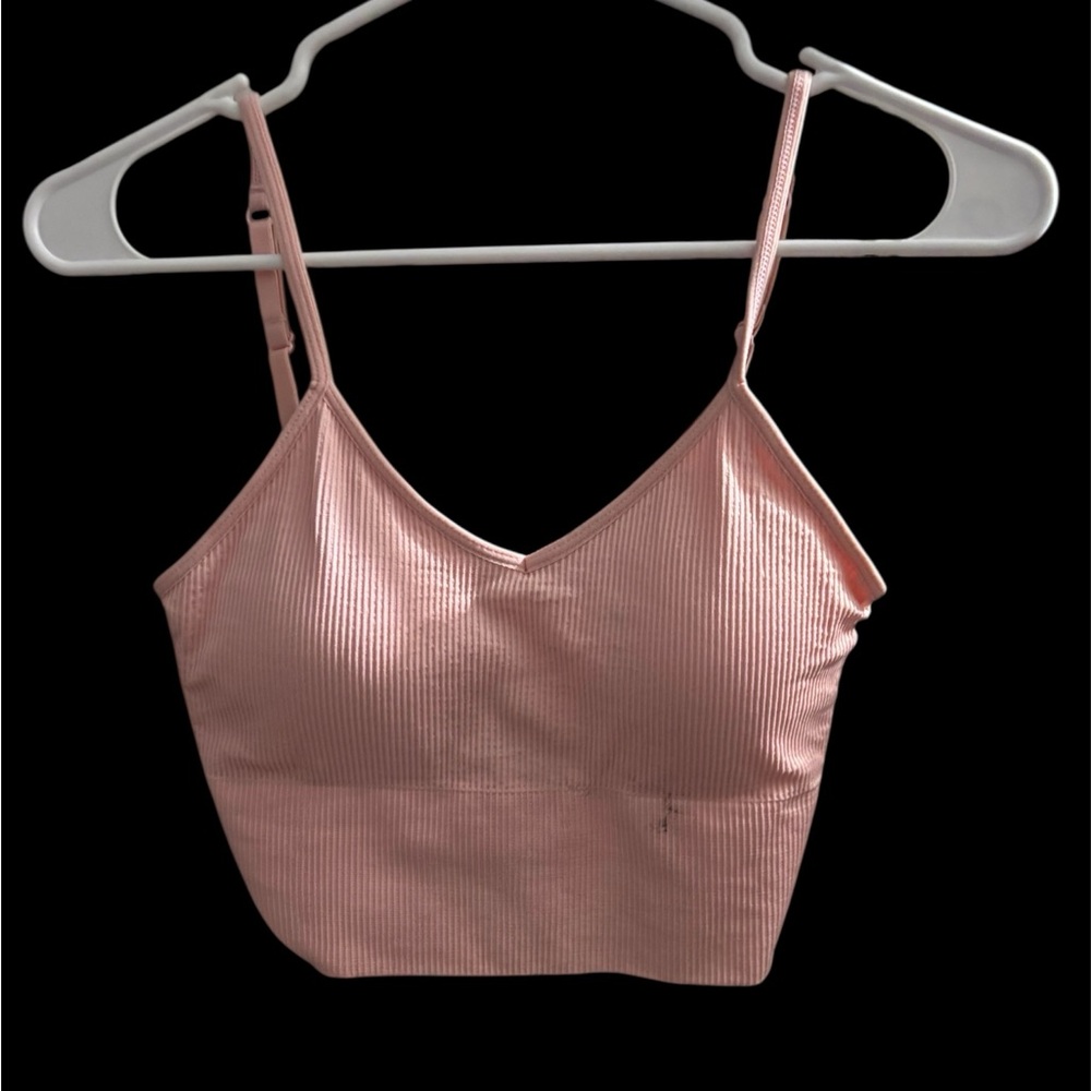 Zella Light Pink Ribbed Tank Top